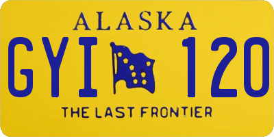 AK license plate GYI120