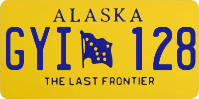 AK license plate GYI128