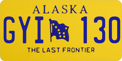 AK license plate GYI130