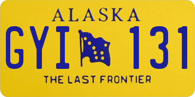 AK license plate GYI131