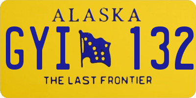 AK license plate GYI132