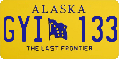 AK license plate GYI133