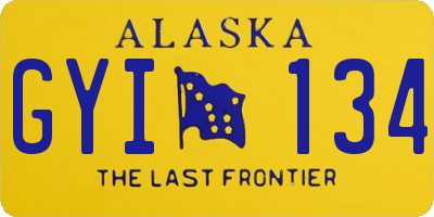 AK license plate GYI134