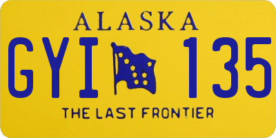 AK license plate GYI135