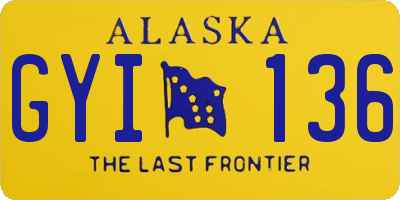 AK license plate GYI136