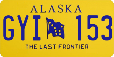 AK license plate GYI153