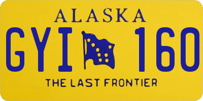 AK license plate GYI160