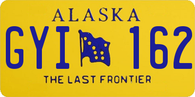 AK license plate GYI162