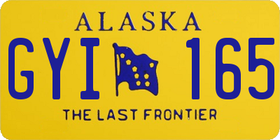 AK license plate GYI165