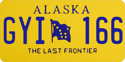 AK license plate GYI166
