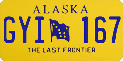 AK license plate GYI167