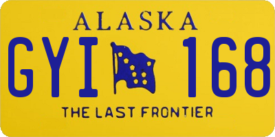 AK license plate GYI168