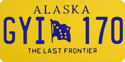 AK license plate GYI170