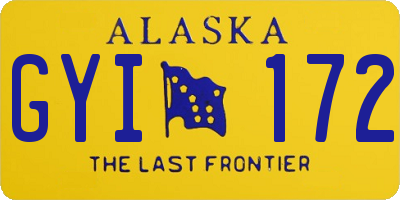 AK license plate GYI172