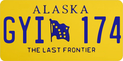 AK license plate GYI174