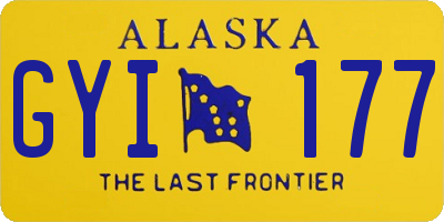 AK license plate GYI177