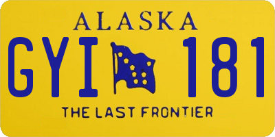 AK license plate GYI181