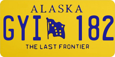 AK license plate GYI182