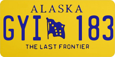 AK license plate GYI183
