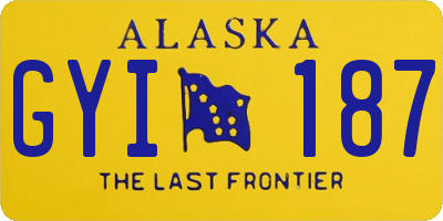 AK license plate GYI187
