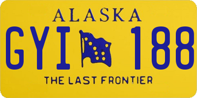 AK license plate GYI188