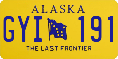 AK license plate GYI191