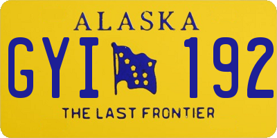 AK license plate GYI192