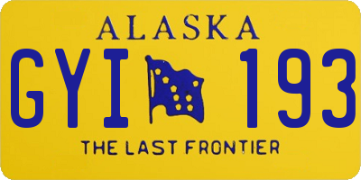 AK license plate GYI193