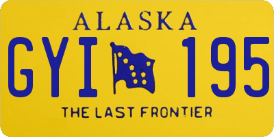 AK license plate GYI195