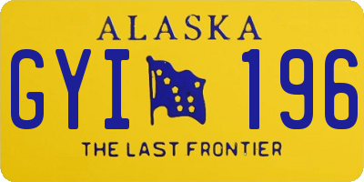AK license plate GYI196
