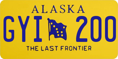 AK license plate GYI200