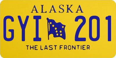 AK license plate GYI201