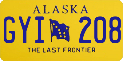 AK license plate GYI208