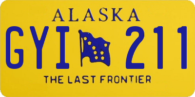 AK license plate GYI211