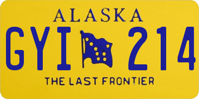 AK license plate GYI214