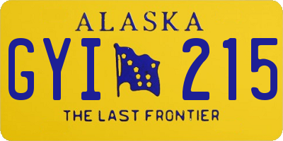 AK license plate GYI215