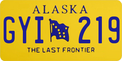 AK license plate GYI219