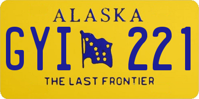 AK license plate GYI221