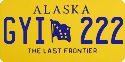 AK license plate GYI222