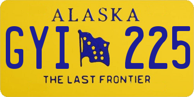 AK license plate GYI225