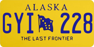 AK license plate GYI228