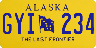 AK license plate GYI234