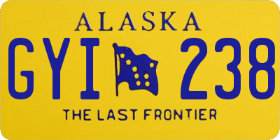 AK license plate GYI238