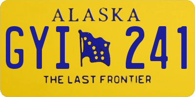 AK license plate GYI241