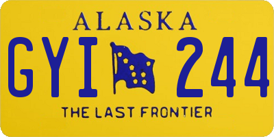 AK license plate GYI244