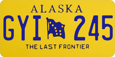 AK license plate GYI245