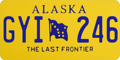 AK license plate GYI246