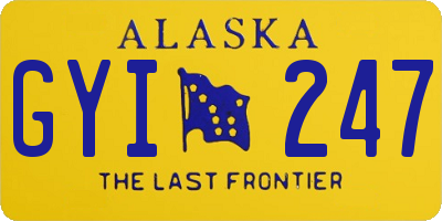 AK license plate GYI247