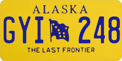AK license plate GYI248
