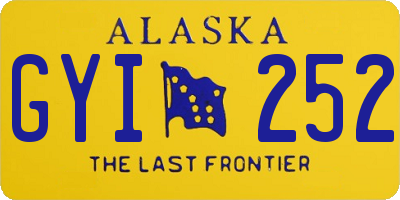 AK license plate GYI252